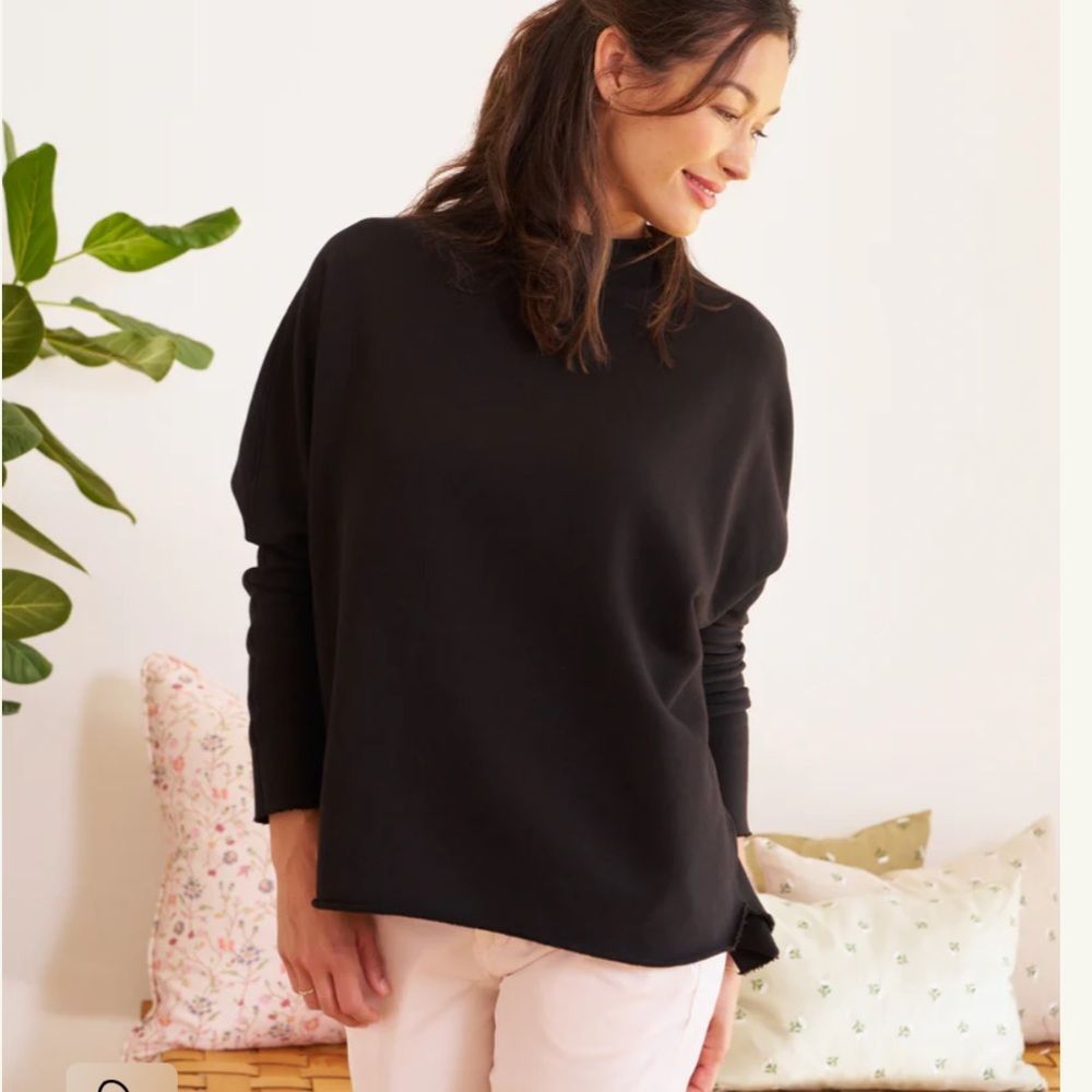 Frank And Eileen Effie Long Sleeve Funnel Neck Capelet